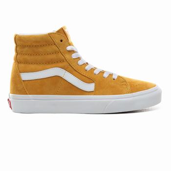 Vans Pig Suede Sk8-Hi - Naisten Korkeavartiset tennarit - Mango/Valkoinen